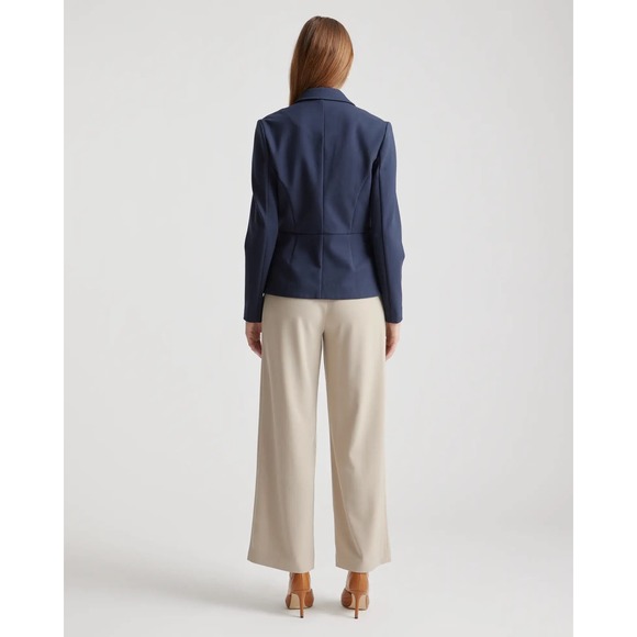 QUINCE Navy Ultra-Stretch Black Ponte Blazer NWT Size XS - Picture 7 of 13